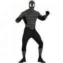 Costume Carnevale da Spiderman nero Vestito Uomo ragno adulti TG M/L