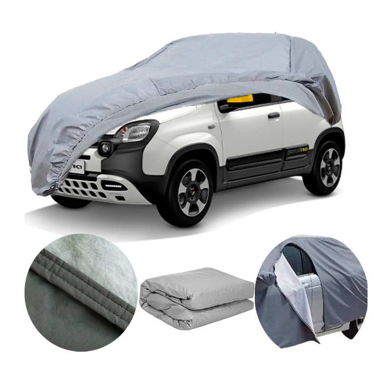 Telo copri auto copriauto felpato impermeabile con zip per fiat panda cross