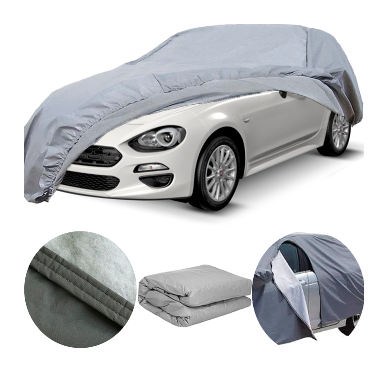 Telo copri auto copriauto felpato impermeabile con zip per fiat 124 spider