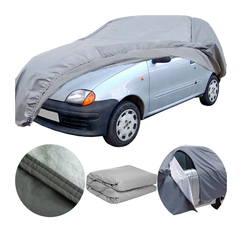 Telo copri auto copriauto felpato impermeabile con zip per fiat 600 seicento