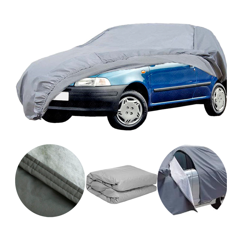 Telo copri auto copriauto felpato impermeabile con zip per fiat Punto I serie