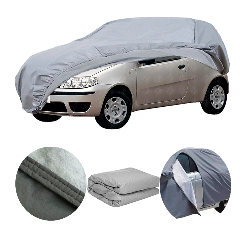 Telo copri auto copriauto felpato impermeabile con zip per fiat Punto III serie