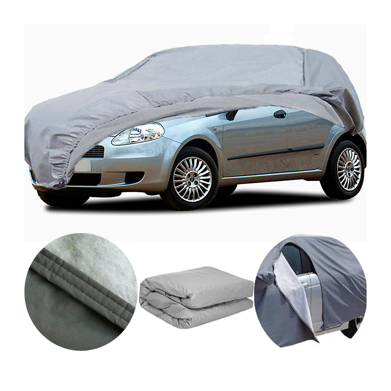 Telo copri auto copriauto felpato impermeabile con zip per fiat Grande Punto