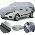 Telo copri auto copriauto felpato impermeabile con zip per fiat QUBO