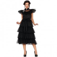 Costume da Mercoledì Addams vestito ragazza 14-16 anni halloween Carnevale