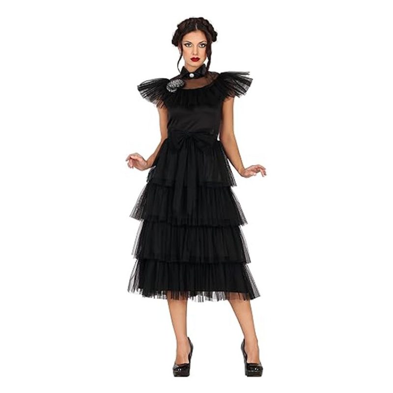 Guirca Costume da Mercoledì Addams vestito ragazza 14-16 anni hallo...