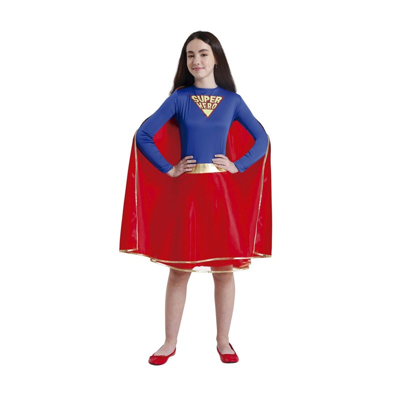 Costume da Super Girl eroina carnevale vestito per ragazza 14-16 anni cosplay