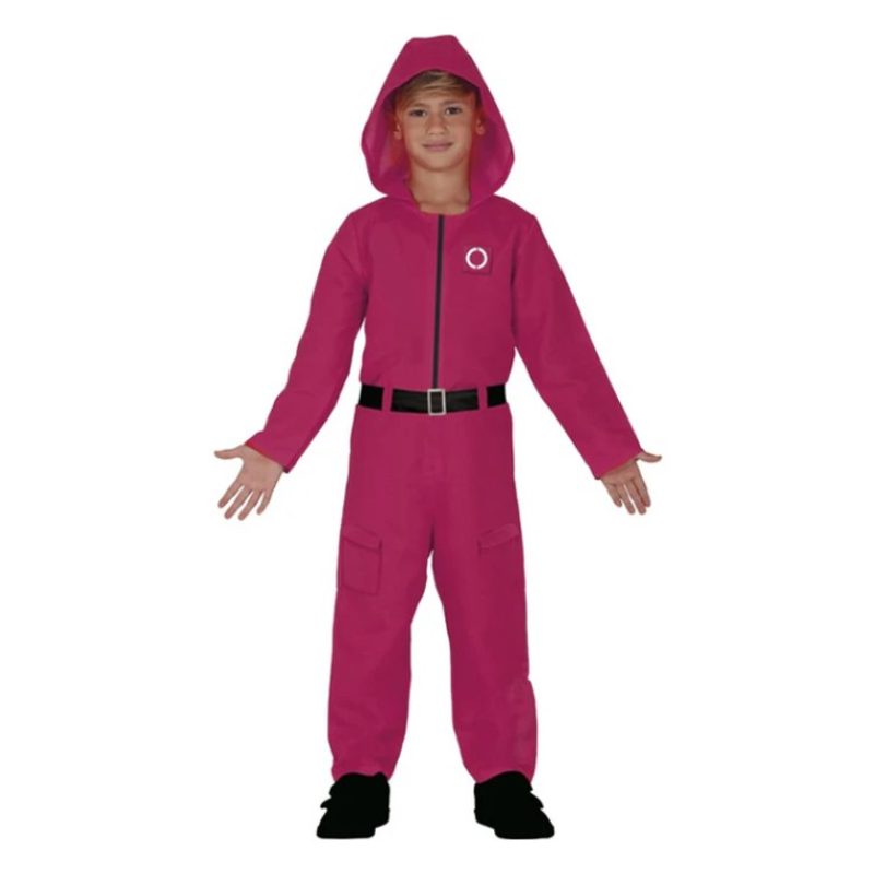 Guirca Costume di carnevale Squid Game guardia Halloween per ragazz...