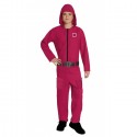 Costume di carnevale Squid Game guardia Halloween per ragazzi 14-16 anni