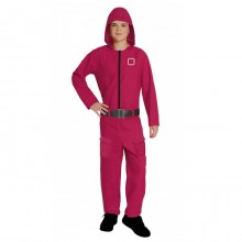Costume di carnevale Squid Game guardia Halloween per ragazzi 14-16 anni