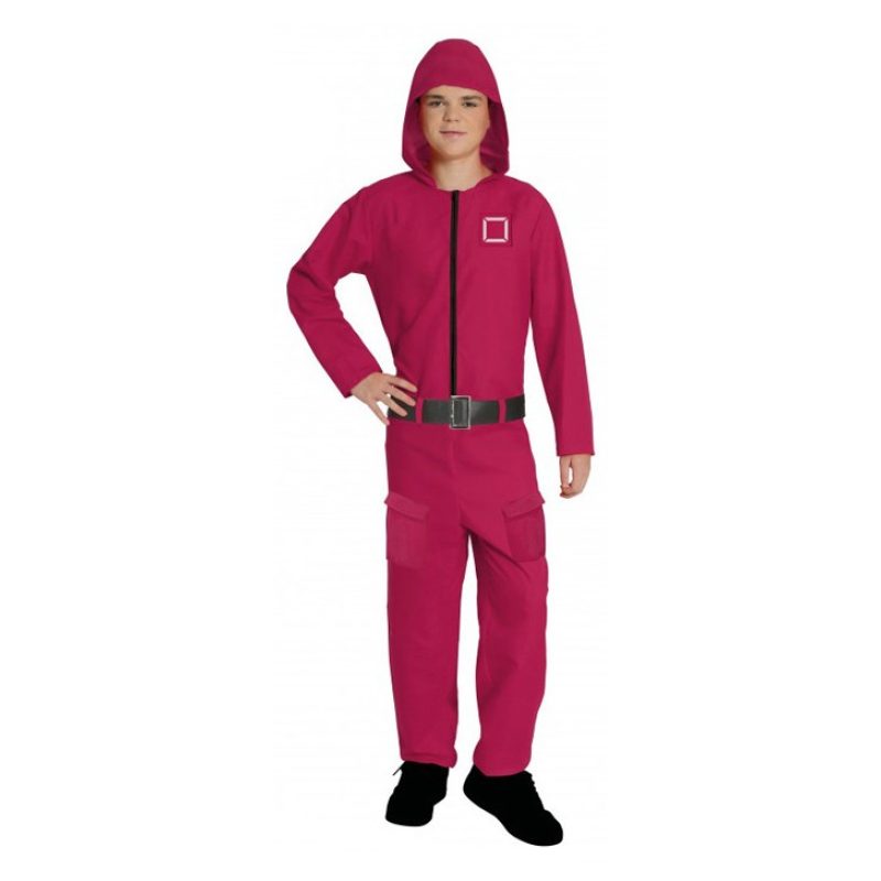 Guirca Costume di carnevale Squid Game guardia Halloween per ragazz...