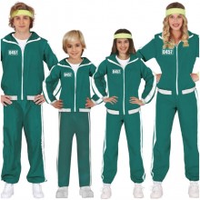 Fiestas Guirca Costume Verde Squid Game Giocatore Carnevale Halloween donna