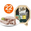 Sheba Classics Paté Vitello e pollo cibo umido per Gatti Adulti Vaschette 22x85g