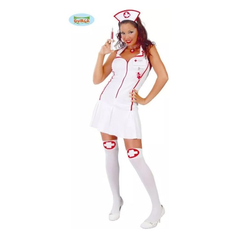 Guirca Costume infermiera sexy Carnevale Halloween abito vestito pe...