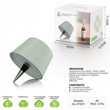 Lampada led con tappo per bottiglie di vino ricaricabile USB touch 3 luminosità