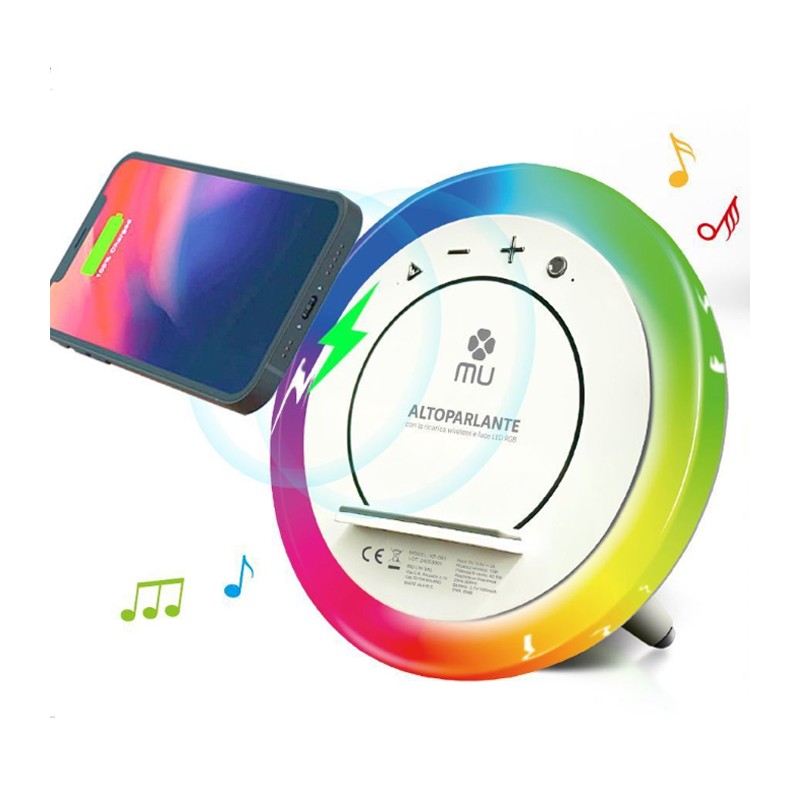 Mini lampada LED RGB LCD Ricarica wireless bluetooth speaker ricaricabile radio
