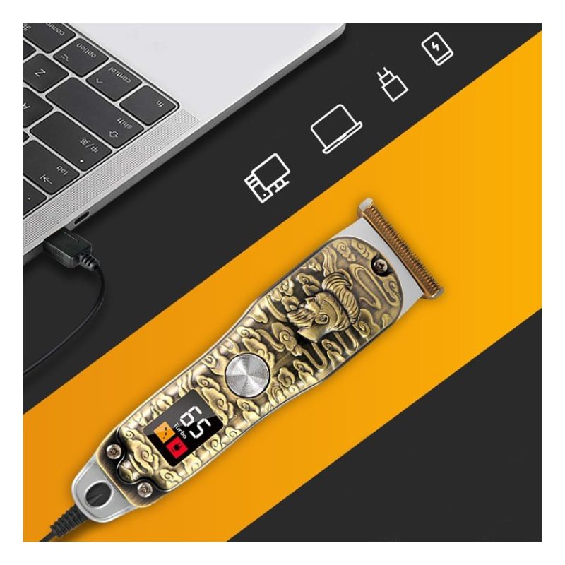 HOOMEI Taglia capelli professionale regola barba rasoio oro elettri...