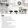 HOOMEI Fornello Elettrico Doppio 2 Piastre Ghisa Regolabile da Viag...