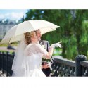 Ombrello bianco matrimonio cerimonia sposa elegante decorazioni compleanno