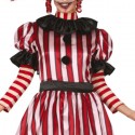 Costume da pagliaccio assassino clown killer donna carnevale Halloween Horror