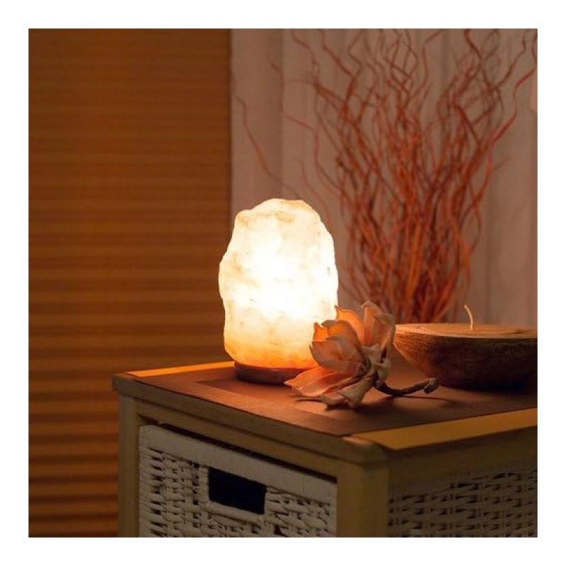 AD Trend Lampada di sale rosa dell'Himalaya 1-2 Kg con base in legn...