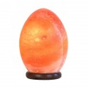 Lampada di sale rosa dell'Himalaya 3.2 Kg con base in legno forma ovale