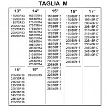 Calze da Neve, Taglia M, Omologate Italia EN 16662-1 Montaggio rapido,Taglia M