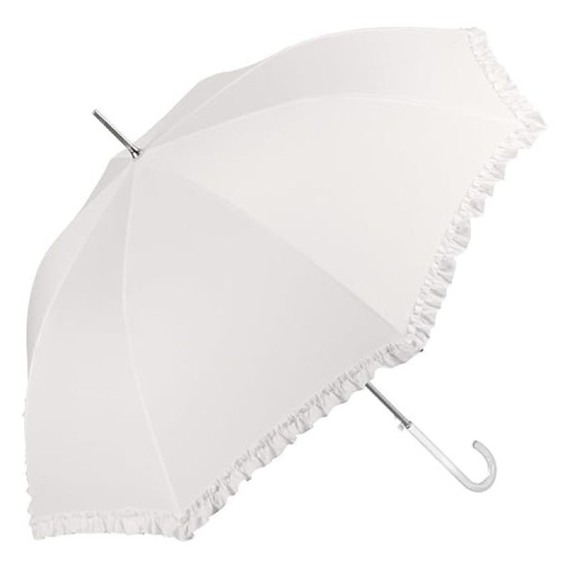 Ombrello bianco matrimonio cerimonia sposa elegante 2 PZ decorazion...