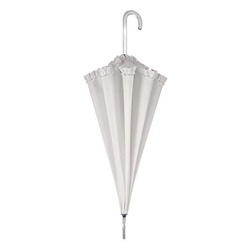 Ombrello bianco matrimonio cerimonia sposa elegante 2 PZ decorazion...