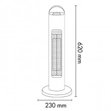Stufa Elettrica al carbonio Oscillante 600W Temperatura Regolabile con maniglia