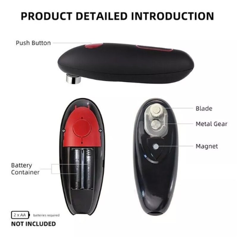 HOOMEI Apriscatole Elettrico Apri Barattolo da Cucina Automatico Ap...