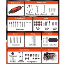 Kit mini trapano 211 pezzi smerigliatrice rotante 240W fresa utensile rotativo