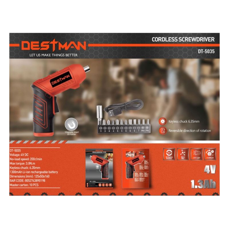 DESTMAN Avvitatore Mini Cacciavite Elettrico Multiuso a Batteria ri...