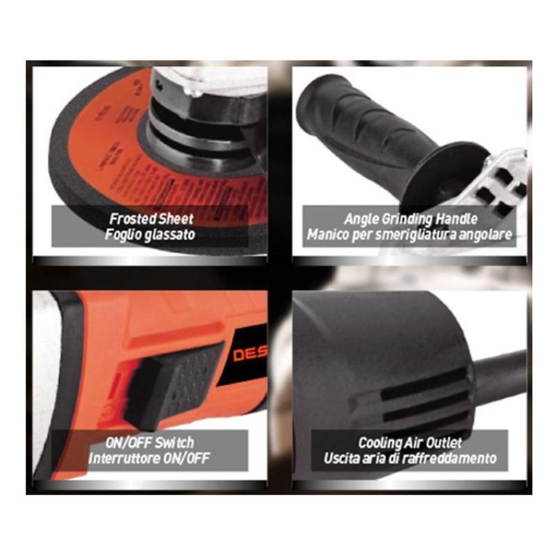 DESTMAN Smerigliatrice Angolare elettrica 710 W disco 115/125 mm re...