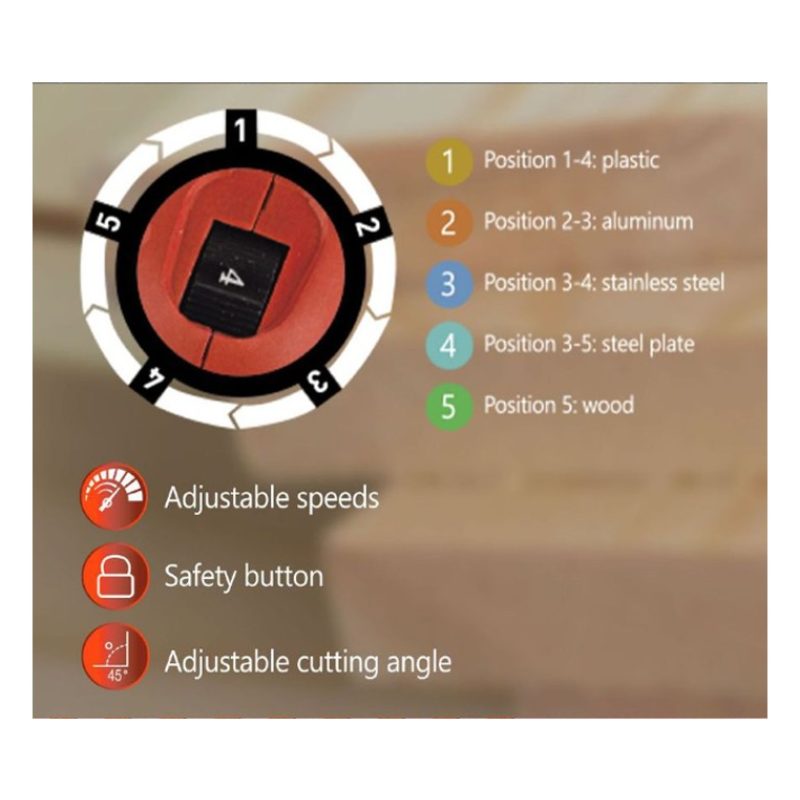DESTMAN Seghetto alternativo Elettrico professionale 500W 230V tagl...