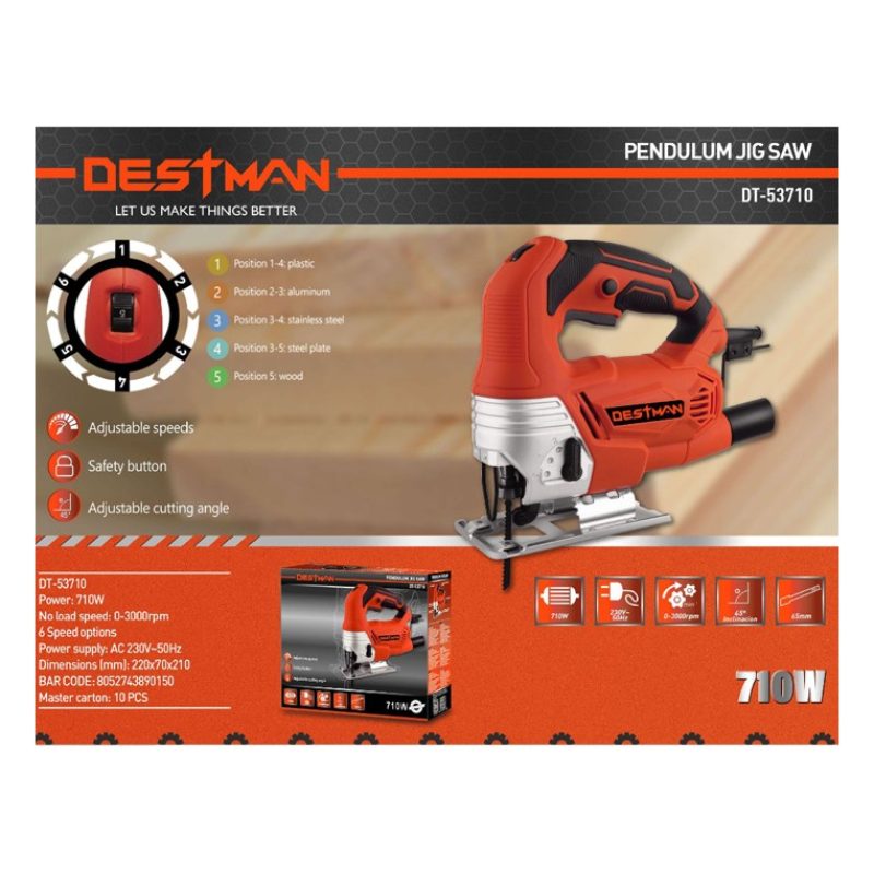 DESTMAN Seghetto alternativo Elettrico professionale 500W 230V tagl...