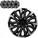 Set di 4 Copricerchi universale coppe auto Estoril Grigio/ Nero 14/15 Pollici