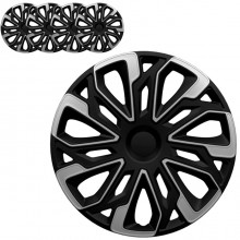 Set di 4 Copricerchi universale coppe auto Estoril Grigio/ Nero 14/15 Pollici