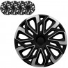 4 RACING Set di 4 Copricerchi universale coppe auto Estoril Grigio/...