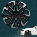 Set di 4 Copricerchi universale coppe auto Estoril Grigio/ Nero 14/15 Pollici