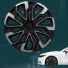4 RACING Set di 4 Copricerchi universale coppe auto Estoril Grigio/...