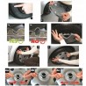 4 RACING Set di 4 Copricerchi universale coppe auto Estoril Grigio/...