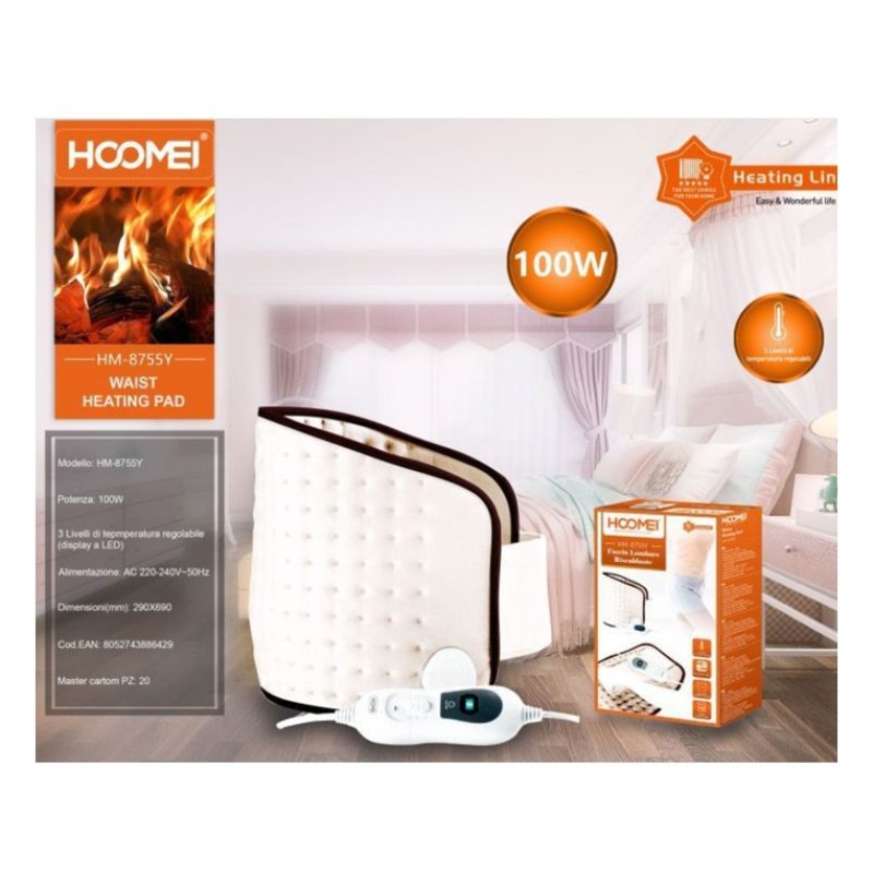 HOOMEI Fascia Lombare Riscaldante Fodera Lavabile Riscaldamento Rap...