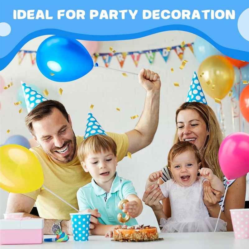 Sweeping Party 100 Bastoncini con valvole in carta per palloncini o...