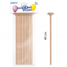 100 Bastoncini con valvole in carta per palloncini o mylar Gofiati ad aria Eco