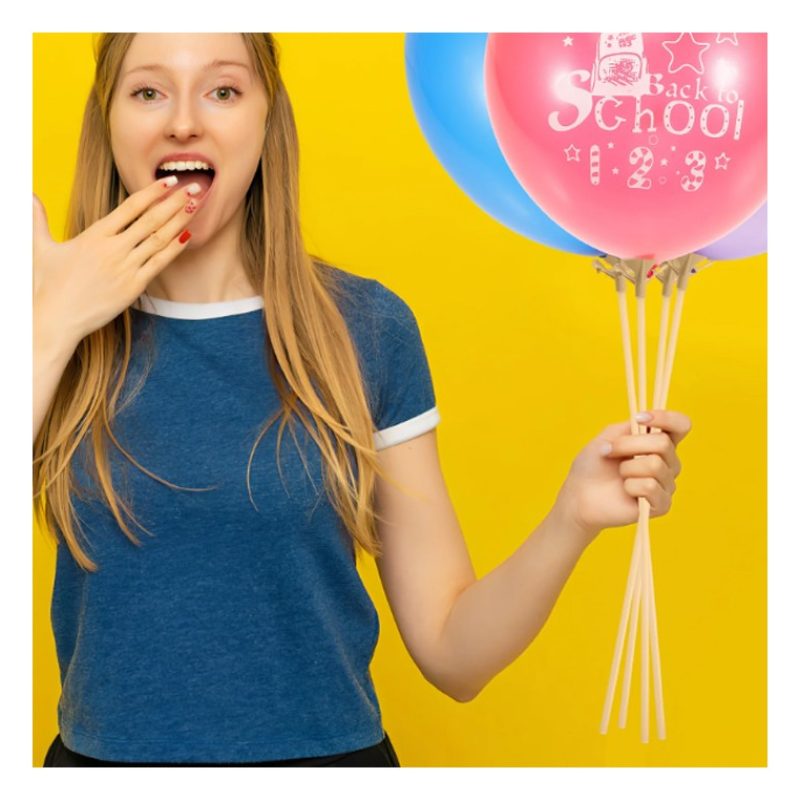 Sweeping Party 100 Bastoncini con valvole in carta per palloncini o...