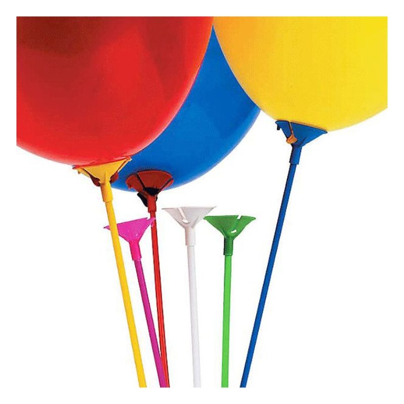 Giaquinto 120 Bastoncini con valvole colorati per palloncini o myla...