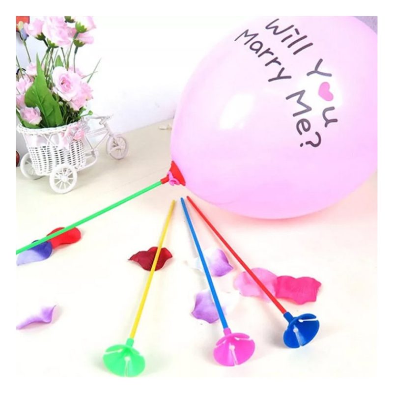 Giaquinto 120 Bastoncini con valvole colorati per palloncini o myla...