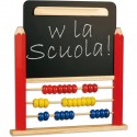 Lavagna in legno con pallottoliere in scatola per bambini multicolore disegno