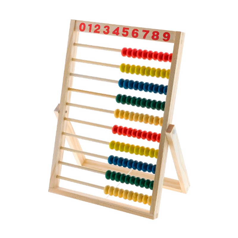 Pallottoliere abaco in legno classico per imparare a contare per bambini bimbi